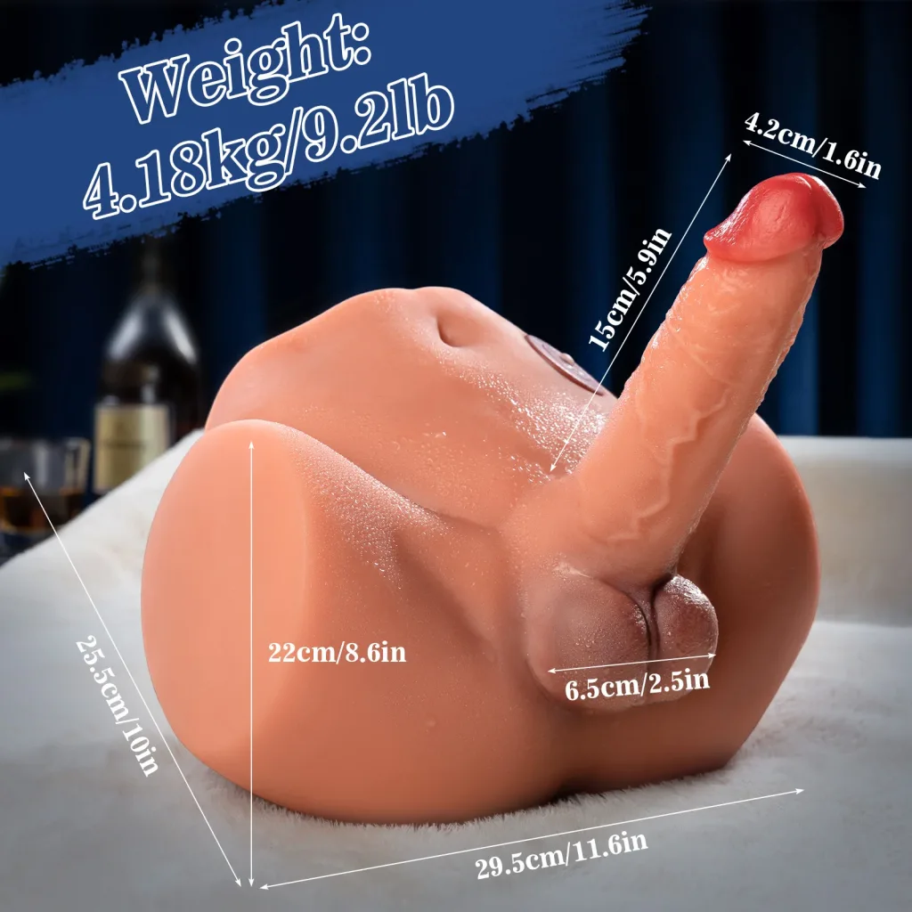 Mag 14 cm Stoßende Dildo-Torso-Arsch 4,18 kg 11 9.2LB Mag Male Torso Sex Doll Butt Sex Toy with 5.9inch Thrusting Di 8