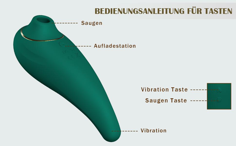 Klitoris Vibrator 6 Saugen 6 Vibration Grün 6