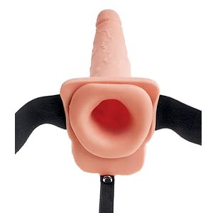 Strapon mit Spritz-Funktion Sperma | Strap On mit Harness für Männer Frauen | Umschnalldildo innen-hohl abnehmbar 7 14phd1kg 11031