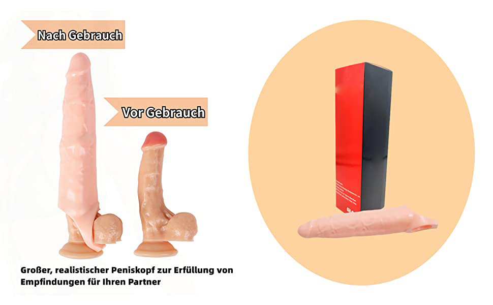 Pennisverlängerung Hülle Groß Realistische Dildo Penis Sleeve 28CM Sex Toyset Herren Penis Verlängerung Extrem Penishüllen 7 1swj27kf 10268