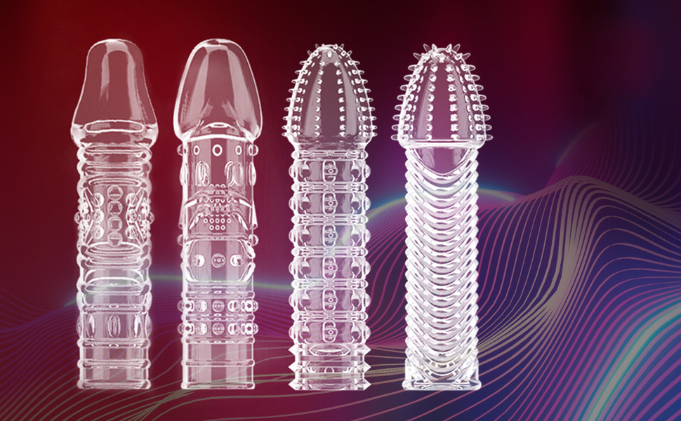 4er Pack Dick Sleeve – Silikon Transparente Wiederverwendbare Peniskondome für Intensive Stimulation Penishülle 8 2f9cgwjr 10432