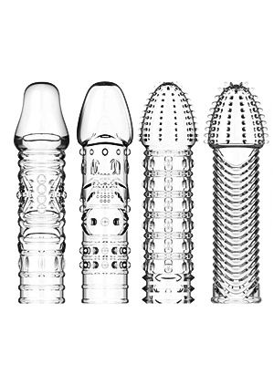 4er Pack Dick Sleeve – Silikon Transparente Wiederverwendbare Peniskondome für Intensive Stimulation Penishülle 9 2f9cgwjr 10433