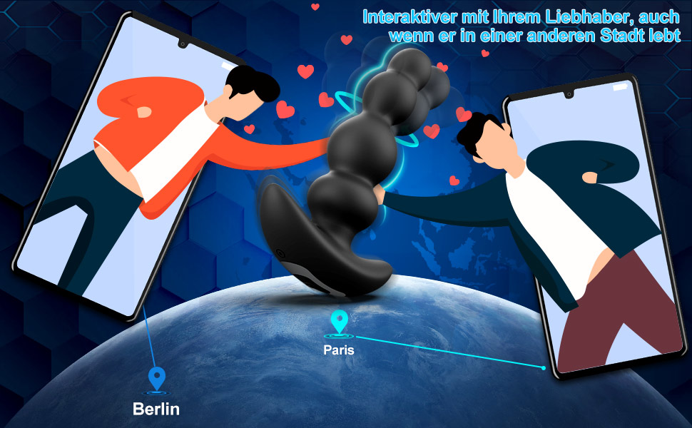 Analvibratoren mit APP Fernbedienung, Buttplug Prostata Stimulator Analspielzeuge mit 9 Vibrationsmodi 360° Rotierender Analkugeln Analplugs 10 2sg5wnwz 4670