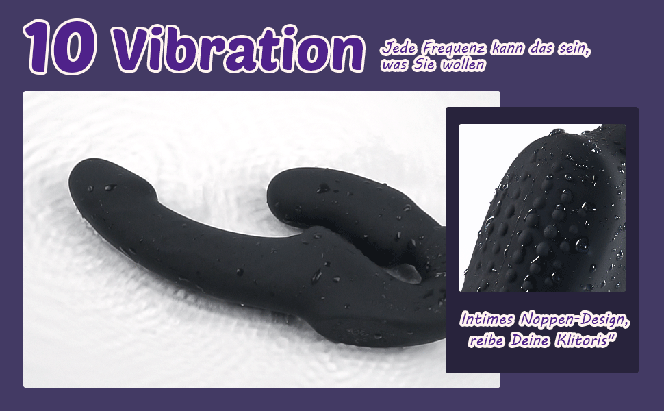 Paare strapon Doppelkopf-Vibrator mit 10 Vibrationen 9 3u8g6dhg 451