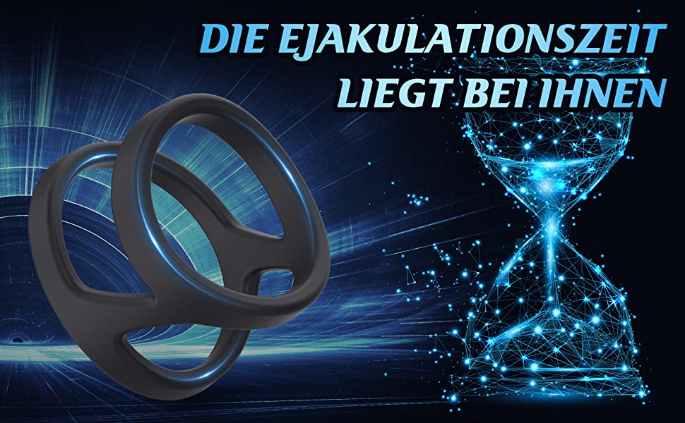 Penisring Dehnbar Silikon Cockring für Männer,Sex Spielzeug für die Männer Penisringe Dual Cock Hodenring mit Hodensack 8