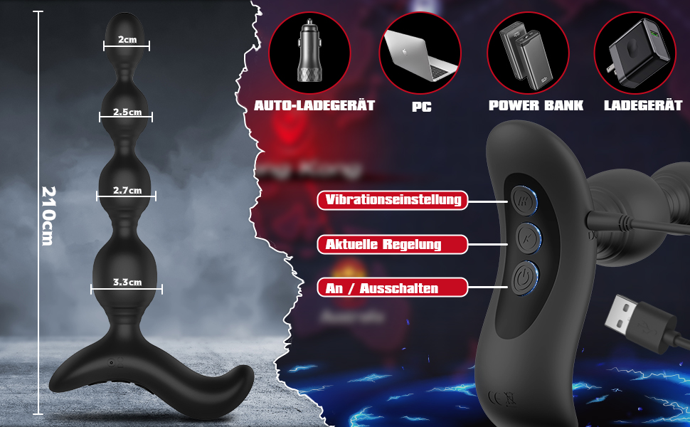 Silikon Elektrostimulation Analplug Vibratoren mit 10 Vibrationmodi und 6 Stromschlagmodi Buttplug Prostata Stimulator 13 5r1f3hyn 4842