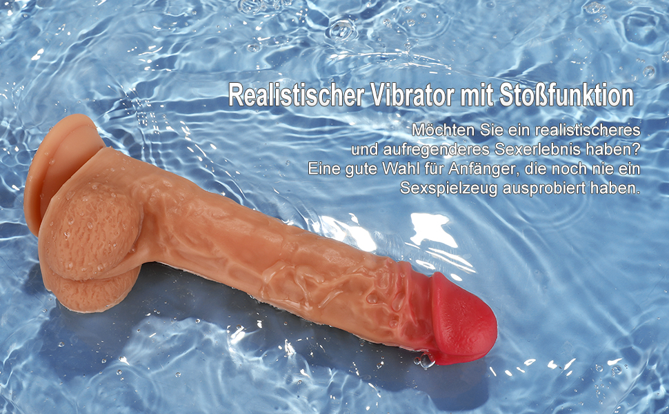 Dildo Vibrator mit Stoßfunktion und 360° Rotierender Glans – 22 * 4 cm G-Punkt Vibratoren für sie mit 8 Vibrationmodi Realistischer Dildos, mit Saugnapf und 40 ℃ Heizung 4 650ay6ol 1005