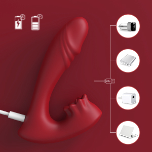 2 in 1 Realistisch Vibratoren mit Stoß-Zunge Lecken, Dildo Vibrator für Sie Klitoris und G-Punkt 11 6dwutbzp 6735