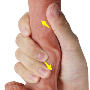 Dildo aus 100% Flüssiges Silikon, Realistische Dildos Penis Groß xxl für Sie mit doppellagiger Aufbau und starkem Saugnapf, Analdildo 10