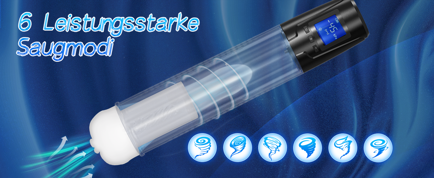 Elektrische Penispumpe Pennis Erektion Penisvergrößerung, Realistischer Masturbator Cup mit 6 Saugstufen 10 Vibrationen 9 7fiwwwlp 9758