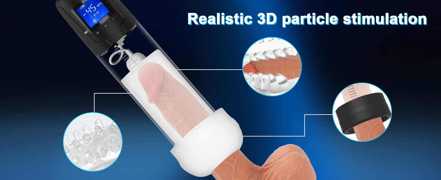 Elektrische Penispumpe Pennis Erektion Penisvergrößerung, Realistischer Masturbator Cup mit 6 Saugstufen 10 Vibrationen 15 7fiwwwlp 9770