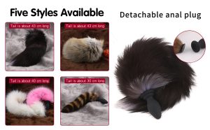 10 Vibrierende Silikon Anal Plug Vibratoren Austauschbare Fuchsschwanz Vibrator Butt Dildo Anaal Vibration Anus Dilatator Stecker Faux Fox Tail (Mit Fernbedienung) 11 8885m032 11974