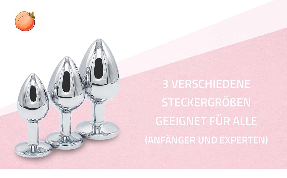 Metall Analplug Set Edelstahl – 3er Set Größe Ø 2,8 cm + 3,4 cm + 4 cm – Anal Plug 7 9eb4mjeu 2890