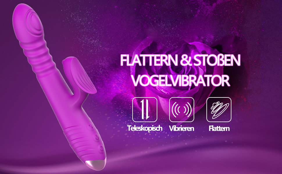 G-punkt Klitoris Vibratoren für Sie mit Flatternden und Stoßfunktion 5