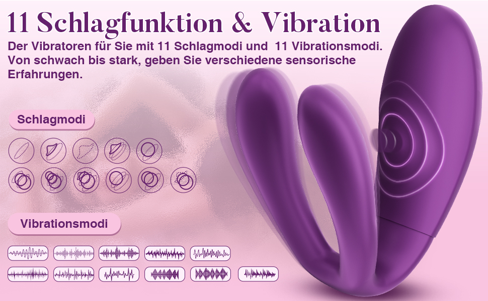 Paar Vibratoren für Sie Klitoris und G-punkt Vibrator mit 11 Schlagmodi und 11 Vibrationsmodi 3 Motoren Dildo Vibratoren Partner Erotik Sexspielzeug Stimulator mit Fernbedienung für Paare und Frauen 8 bql8h0rz 12453