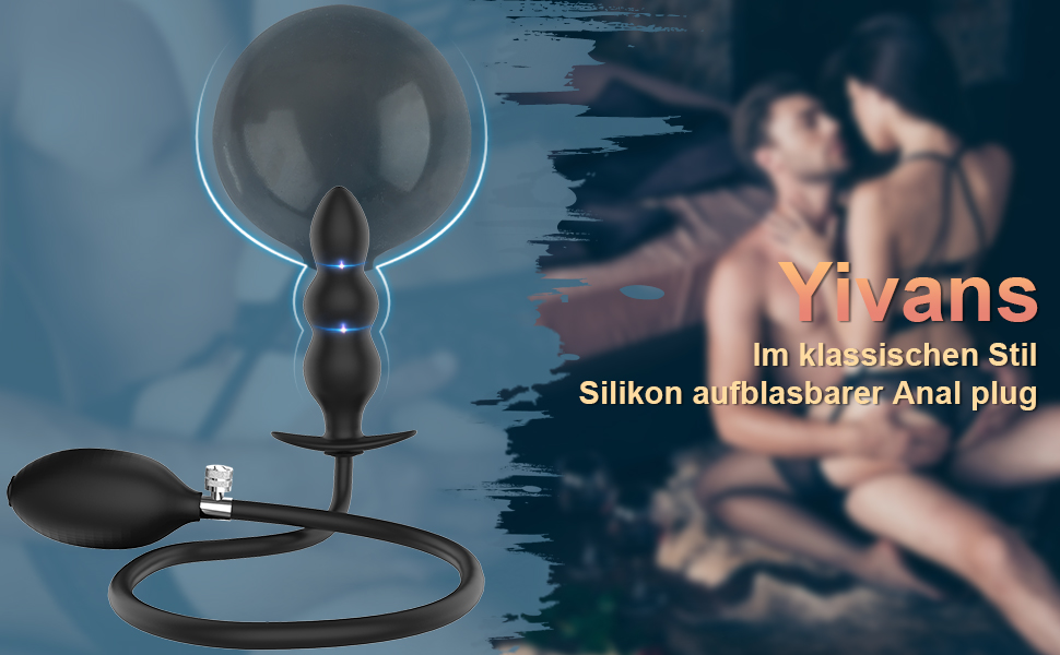 Silikon Analplug Aufblasbar Sexspielzeug Frauen Männer Anal Pump Plug mit Überfüllsicherung Ventil Analsexspielzeug Analplug Anal Dilatation 8