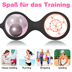 Liebeskugeln Beckenbodentraining 3er Set ,Loveballs mit Innen Rotierenden Kugeln,Beckenboden Training 12