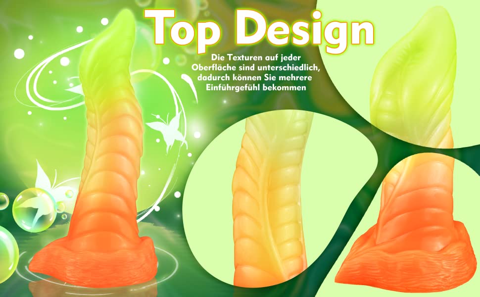 Realistischer Dildo Analplug mit starkem Saugnapf, Jinn Monster silikon Analdildo Butt Plug G-Punkt Stimulation 7