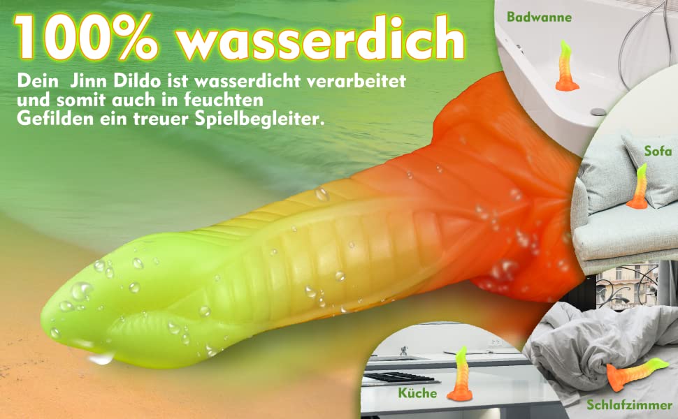 Realistischer Dildo Analplug mit starkem Saugnapf, Jinn Monster silikon Analdildo Butt Plug G-Punkt Stimulation 8