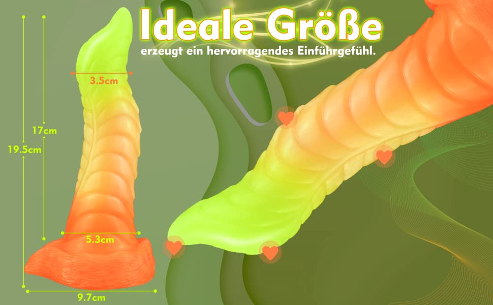 Realistischer Dildo Analplug mit starkem Saugnapf, Jinn Monster silikon Analdildo Butt Plug G-Punkt Stimulation 9