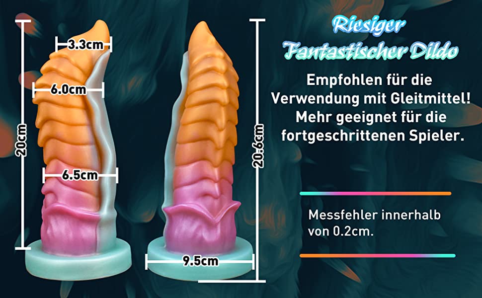 Realistischer Dildo mit starkem Saugnapf, 20.6 cm Riesiger Silikon Dildo Weiches Alien Drachen Dildo Analplug Prostata Stimulation 8 f3r751vv 482