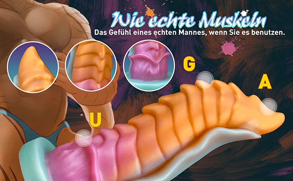 Realistischer Dildo mit starkem Saugnapf, 20.6 cm Riesiger Silikon Dildo Weiches Alien Drachen Dildo Analplug Prostata Stimulation 9 f3r751vv 484