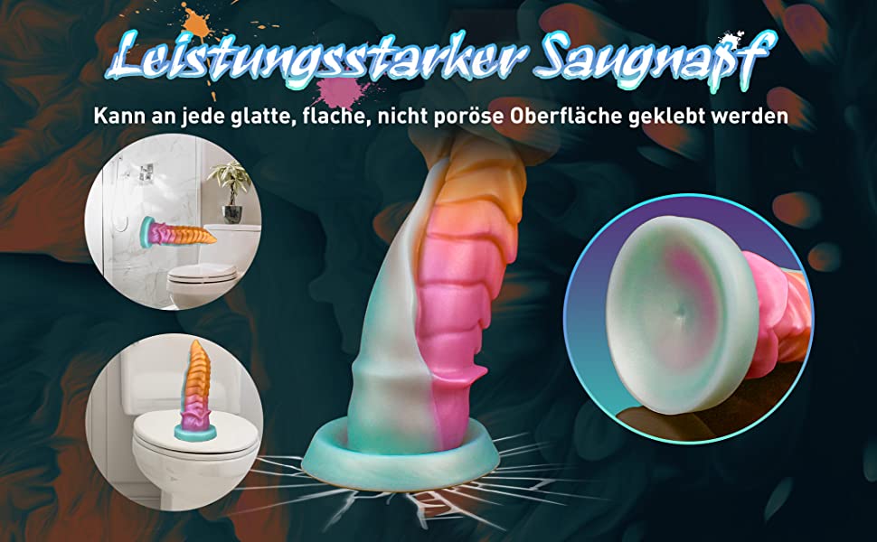 Realistischer Dildo mit starkem Saugnapf, 20.6 cm Riesiger Silikon Dildo Weiches Alien Drachen Dildo Analplug Prostata Stimulation 10 f3r751vv 486