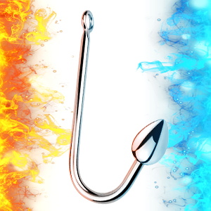 Analhaken Bondage Anal Hook 24 cm mit 3 Wechselkugeln Ø 26.5mm,34mm,40mm Kugel Stahl Metall Buttplug Hook (Klein+Medium+Groß) 10 ffefol9w 2902