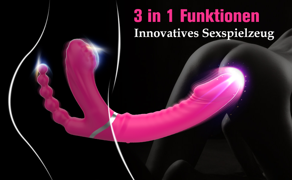 Dreifacher Vibratoren für Sie Klitoris und G-Punkt, Paar Vibratoren Klitoris Stimulator mit 7*3 Starke Stimulation, Silikon Realistischer Doppeldildo 8 frhjbcdb 2178
