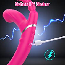 Dreifacher Vibratoren für Sie Klitoris und G-Punkt, Paar Vibratoren Klitoris Stimulator mit 7*3 Starke Stimulation, Silikon Realistischer Doppeldildo 10 frhjbcdb 2180