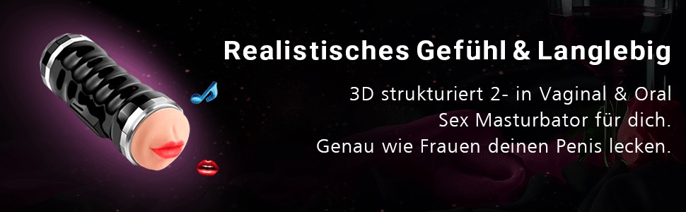 Masturbator, Taschenmuschi, Sexspielzeug für Männer, 2-in-1 Vagina und Mund Befriedigung, Mehrere Vibrationsstufen, Travel-Pussy mit Frauenstöhnen 8 iyt9ezk1 14604