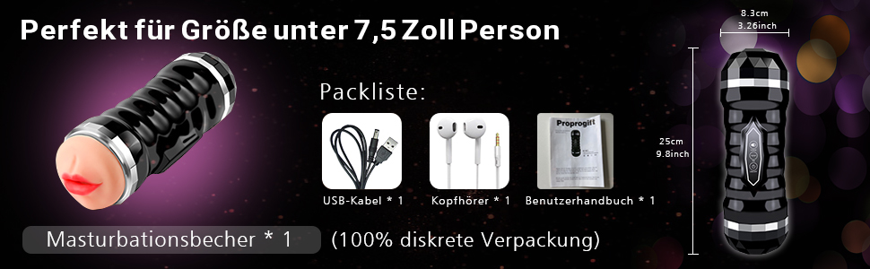 Masturbator, Taschenmuschi, Sexspielzeug für Männer, 2-in-1 Vagina und Mund Befriedigung, Mehrere Vibrationsstufen, Travel-Pussy mit Frauenstöhnen 10 iyt9ezk1 14606