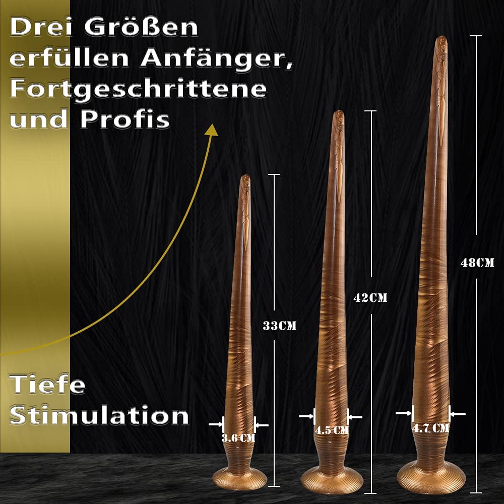 Analplugs mit Starken Saugnapf, Analdildo Super Lange für Analer Orgasmus Analsex Anus Dilatator 7