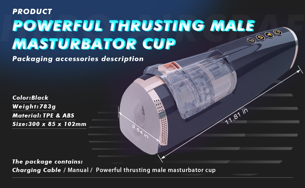 Schubs männliches Masturbator Cup Sex Toy für Männer mit 5 kraftvollen Frequenzen und 3 Speends -3d realistische strukturierte Vagina Automatische Taschenscheibe 6 ” Tiefe Blowjob -Stroker 9 jcqpzagd 9389