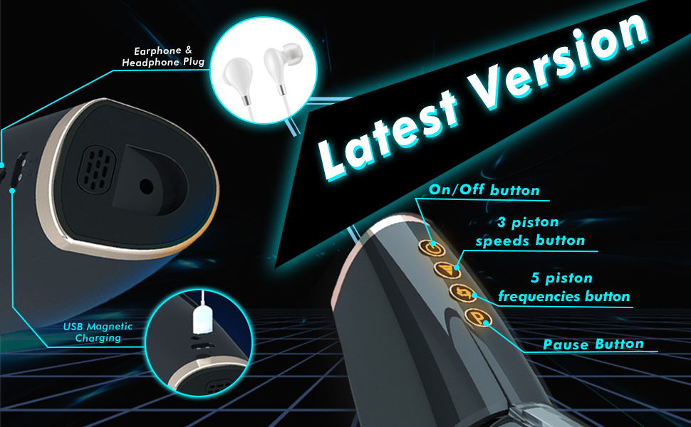 Schubs männliches Masturbator Cup Sex Toy für Männer mit 5 kraftvollen Frequenzen und 3 Speends -3d realistische strukturierte Vagina Automatische Taschenscheibe 6 ” Tiefe Blowjob -Stroker 10 jcqpzagd 9391