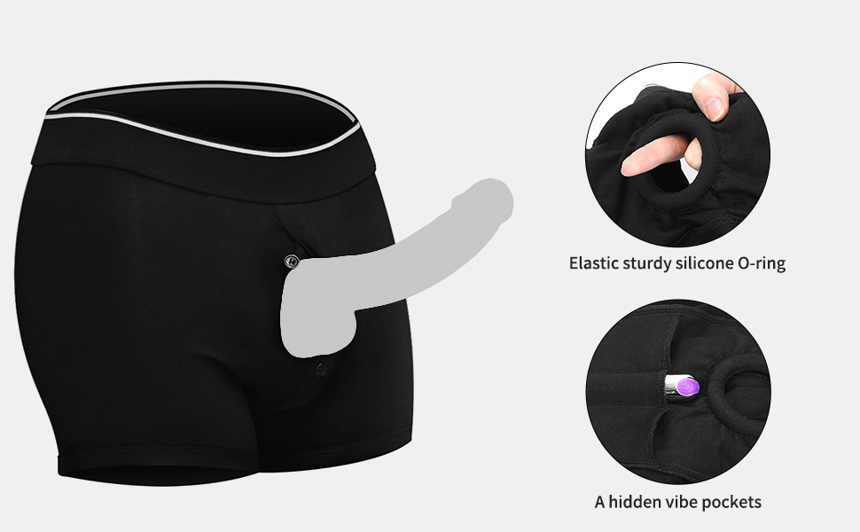 Strap On Harness Damen Strap-on Umschnall Umschnalldidos, Strapon Umschnalldidos Trägerlos Baumwoll Boxer mit Silikon-O-Ring 8 m2hbbnq8 1572