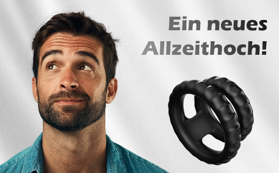 Penisring Erektion, Silikon Cockring for Männer, Sexspielzeug Penisringe Dual Cockringe 7 mjhyjb8v 9988