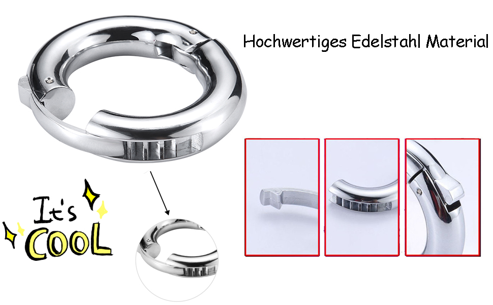 Verstellbarer Penisbindungsring aus Edelstahl Metall Penis Ring Cock ringe Eichel Ring Vorhaut-Ring 8 myplvtvs 13630
