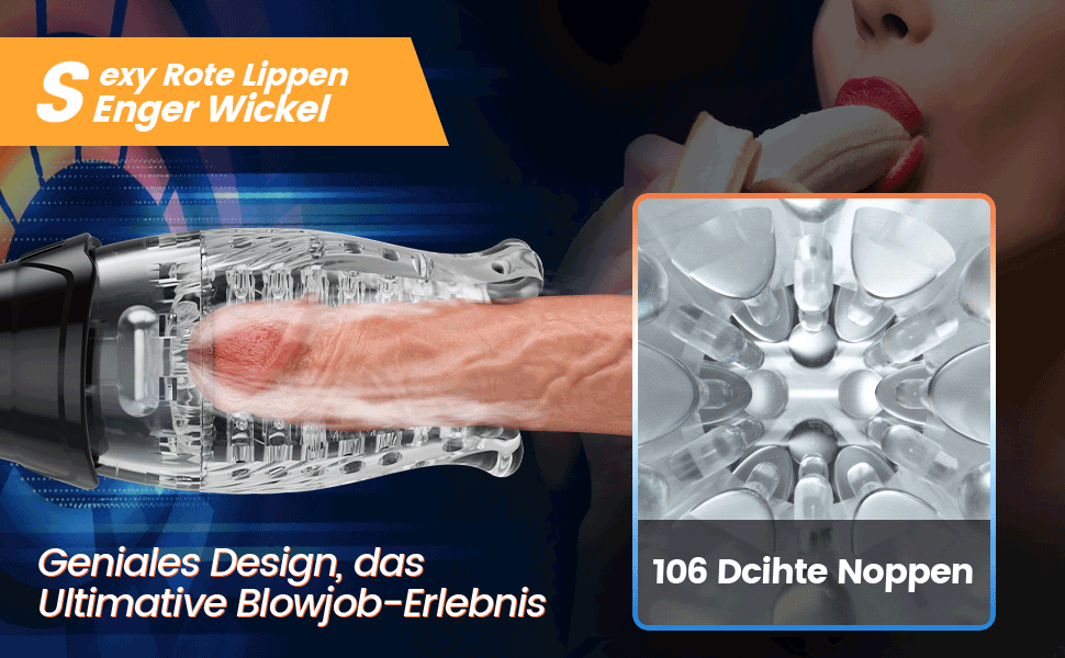 2 IN 1 Oralsex Cup Masturbator 7 Rotation 7 Vibration 10