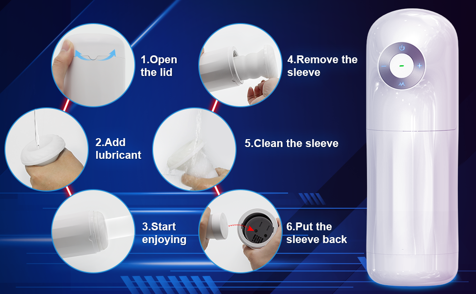Automatischer stoßender männlicher Masturbator Cup mit 4 Druckmodi und 4 Teleskopgeschwindigkeiten 11 nbil6clj 13464