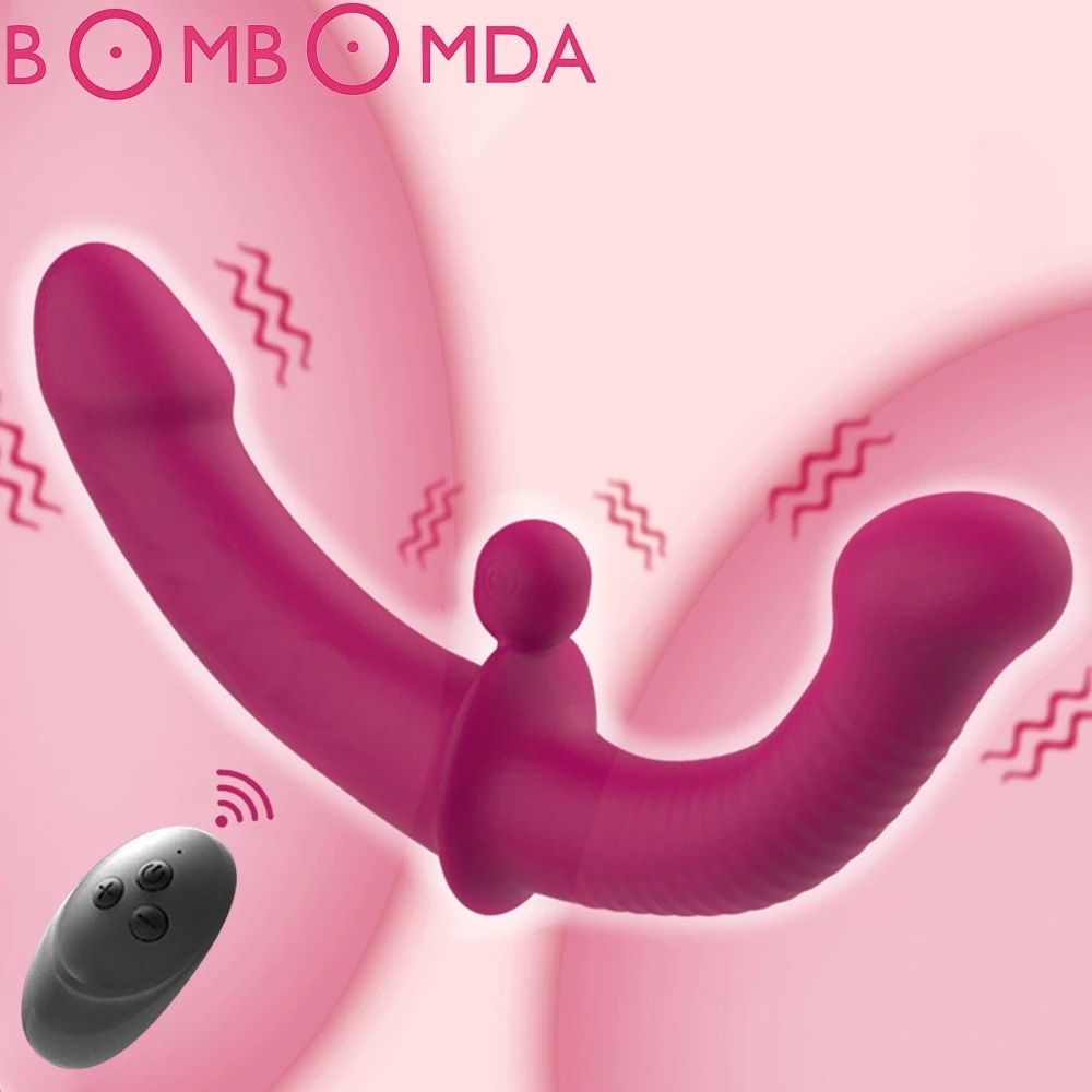 Strapless Strapon mit 10 Vibration 6