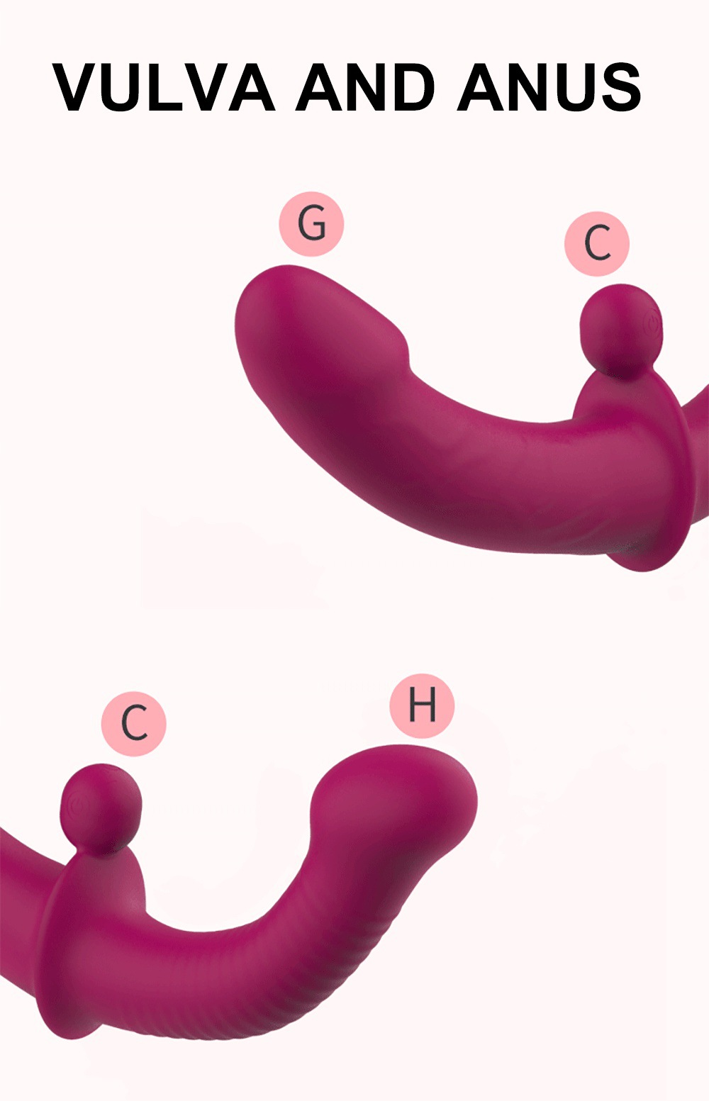 Strapless Strapon mit 10 Vibration 11