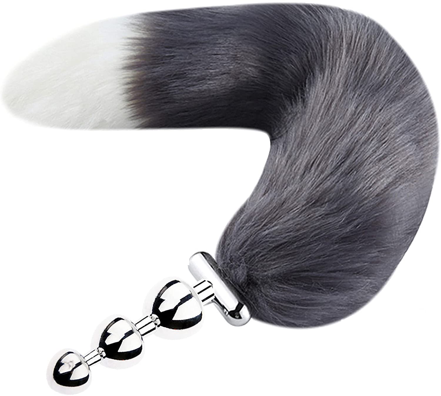 Edelstahl Analplug mit Fuchsschwanz und Fuchs Ohren, Metall Anal Kugeln Butt Plug 8 p3569jew 3111