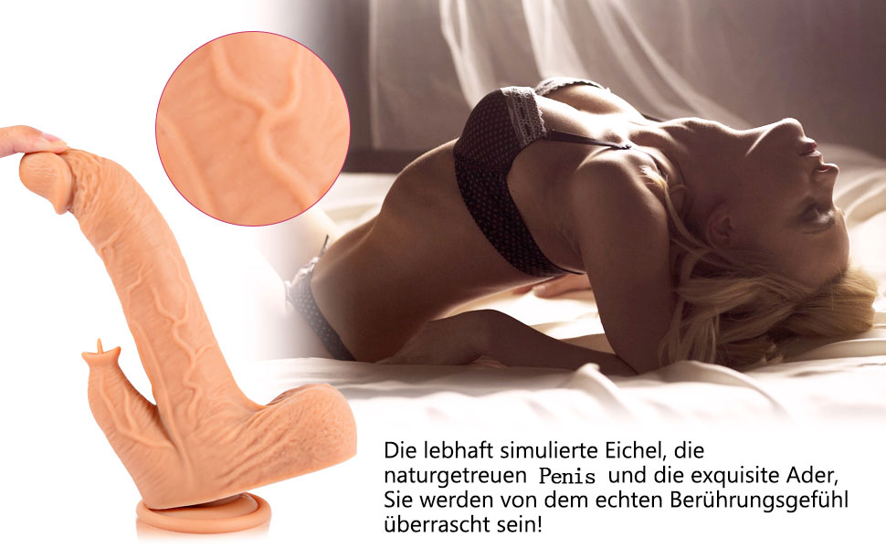 Realistische Dildos Aufladbar G-Punkt Vibratoren mit Starkem Saugnapf Fernbedienung Silikon Penis Nachbildung Klassische Dildos mit 19 Frequenzmodi 10 paba2mz9 10514