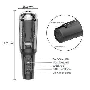 Extra Langer Innerer 7-frequent Vibrierender Selbstreinigender Masturbator 4