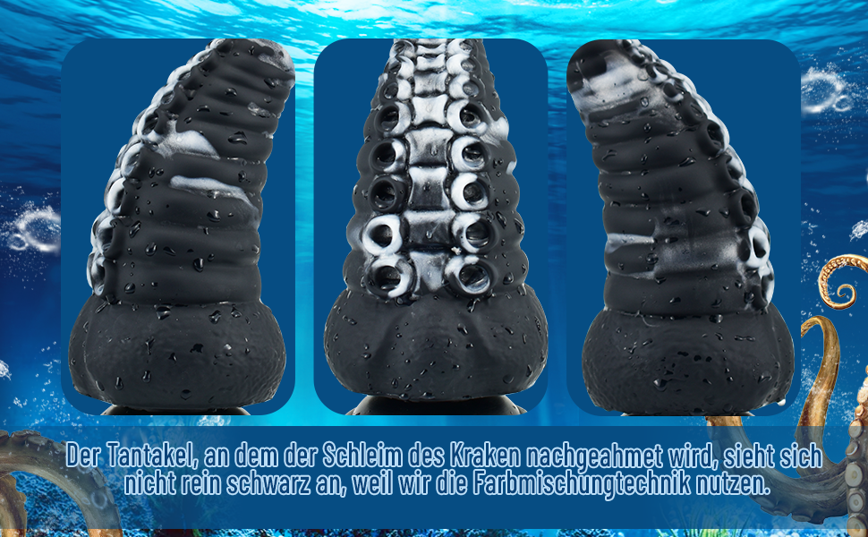 Analplug mit Saugnäpfen Realistischer Analdildo, Super Großes anus Buttplug SIlikon Farbmischung 8