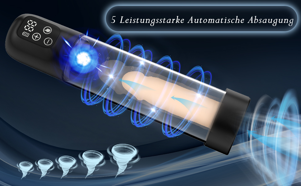 Penispumpen für Penisvergrößerung Penis Erektion, Elektrische Penis Vakuumpumpe mit 6 Saugstufen, Penis Pumpe Masturbator mit 2 Silikonhülsen 9 u3pi865j 9804