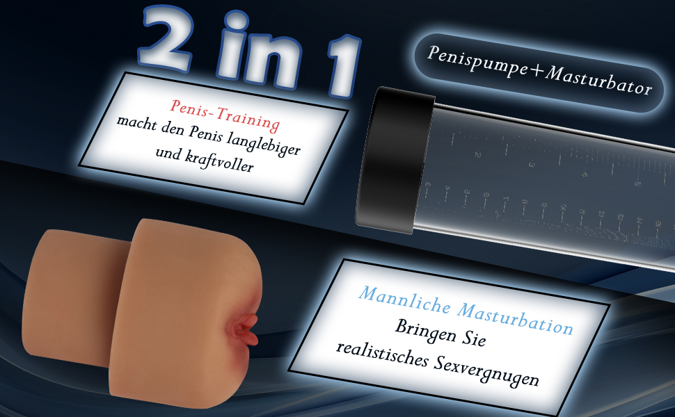 Penispumpen für Penisvergrößerung Penis Erektion, Elektrische Penis Vakuumpumpe mit 6 Saugstufen, Penis Pumpe Masturbator mit 2 Silikonhülsen 12 u3pi865j 9809