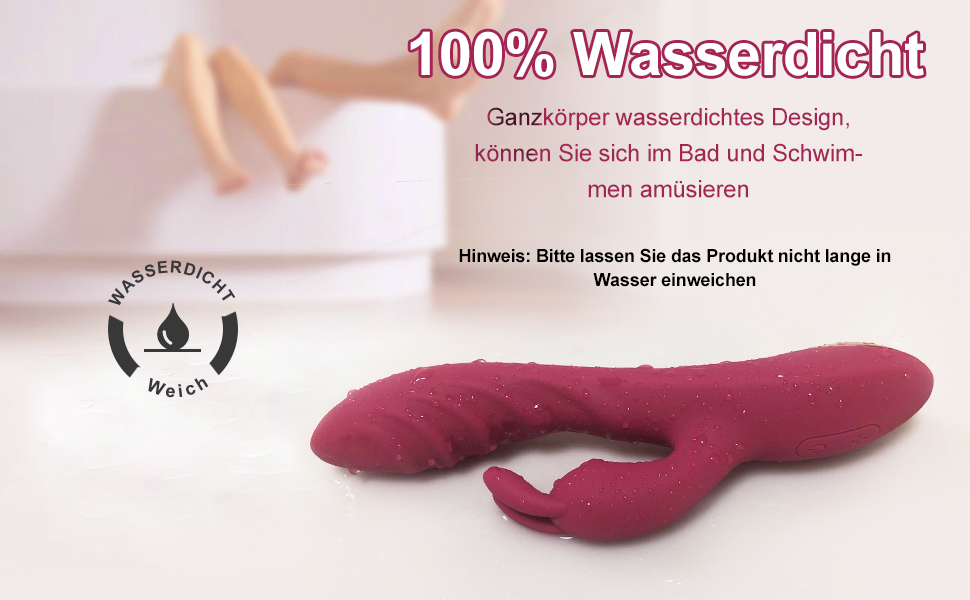 G-Punkt Silikon Vibrator Rabbit Vibratoren für sie mit Stoßfunktion, Erotik Paarvibrator Wasserfeste Doppelkopf Klitoris Vibratoren, Leise Sexspielzeug für Frauen und Paare mit 12 Modi 7 vir0i4v8 8314