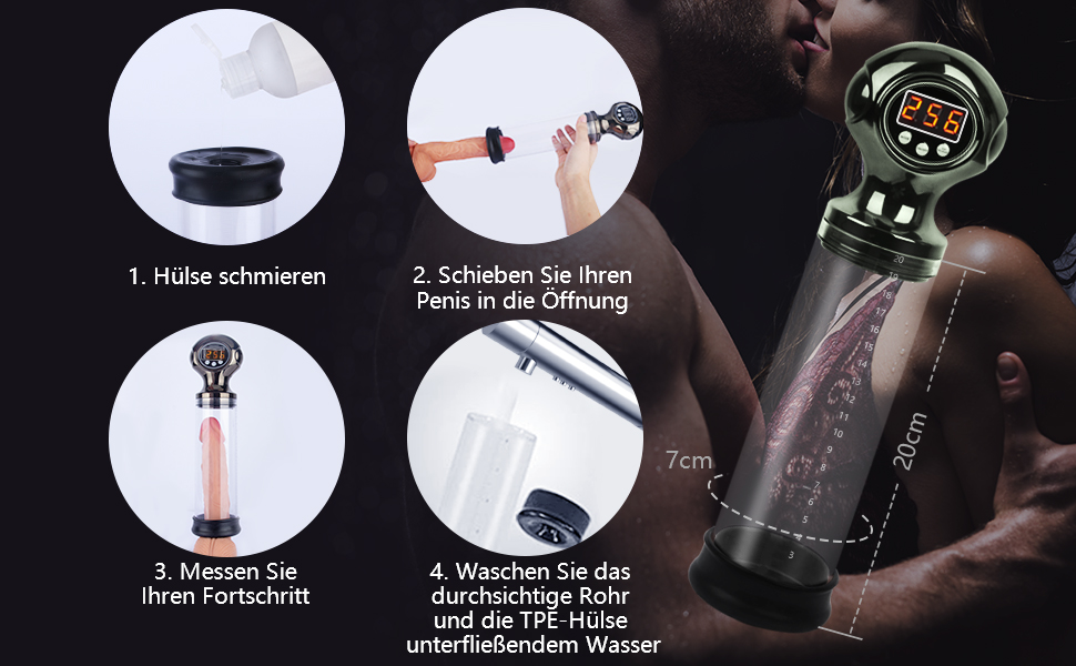 Elektrische Penispumpe-Automatische Starke Saugkraft Penispumpen für Erektion und Penisvergrößerung Vakuumpumpe 10 visndjcy 9662